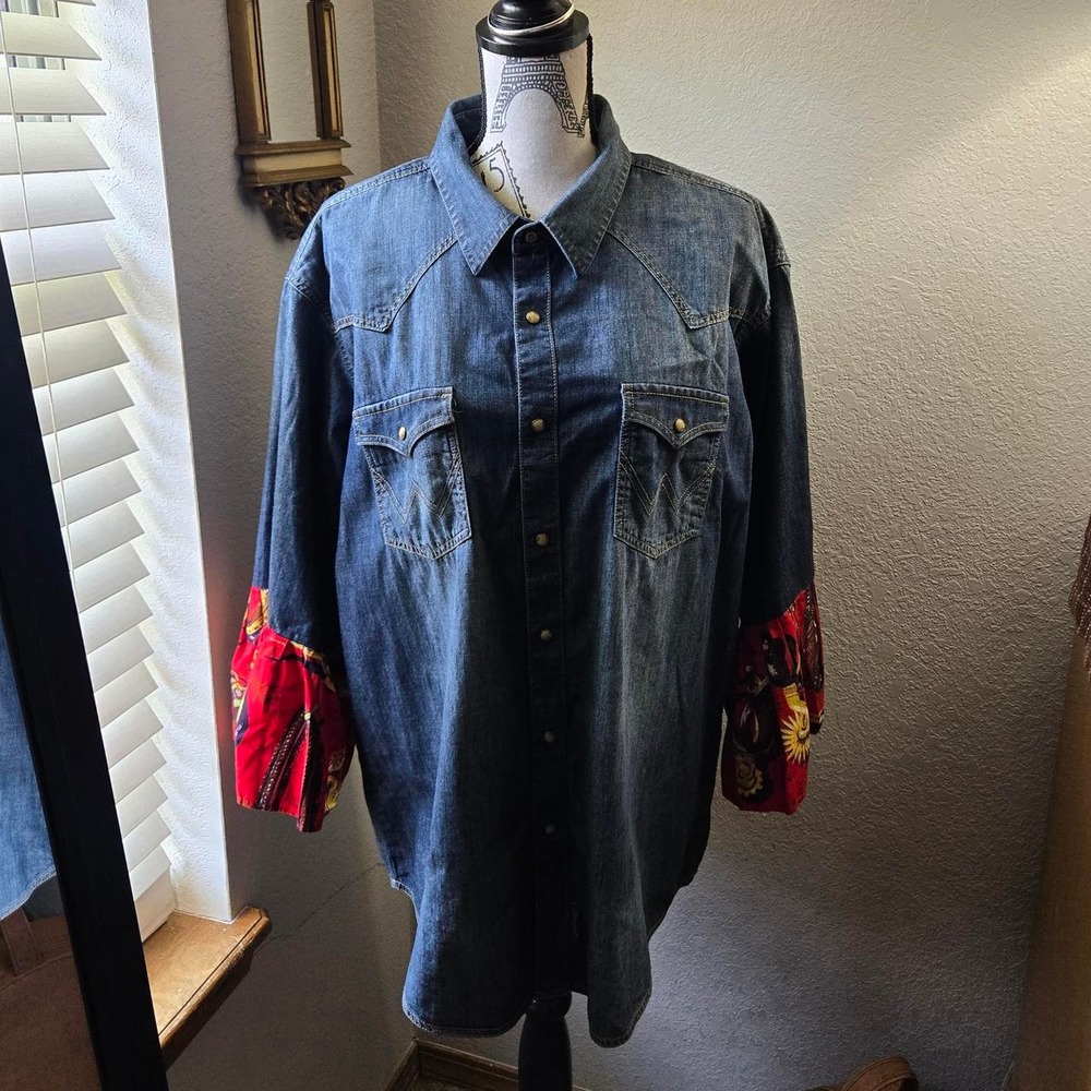 Wrangler Retro Denim Upcycled Shirt